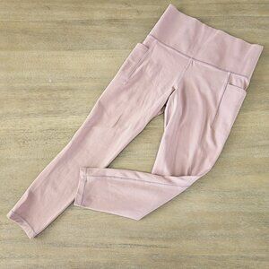 ATHLETA Salutation Stash Pocket II Printed 7/8 Tight Dusty Pink XSP